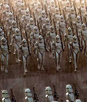 The Star Wars Clone troopers.